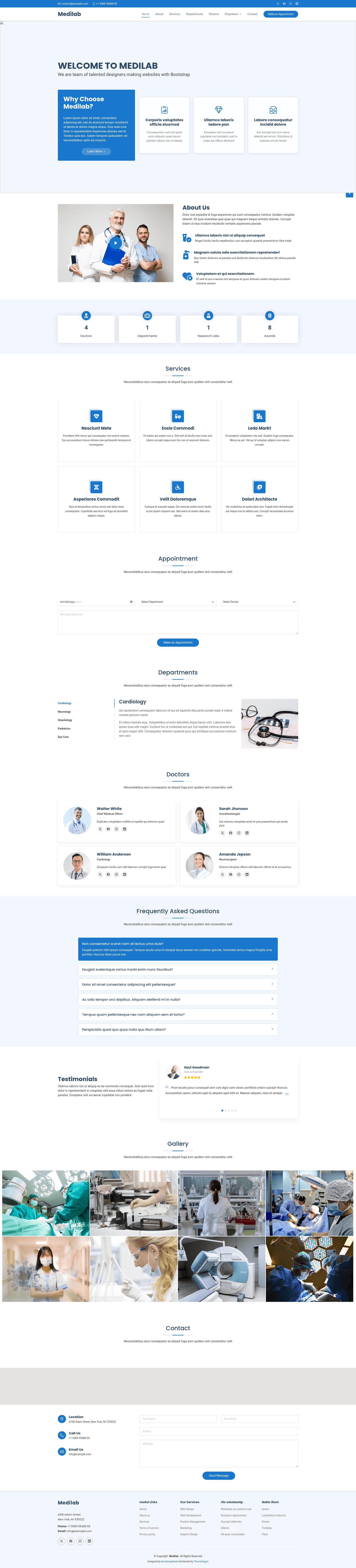 screenshot of MediLab on template0.com