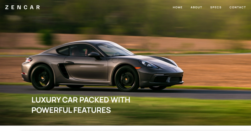 Image for Zencar(landing page html template) on template0.com