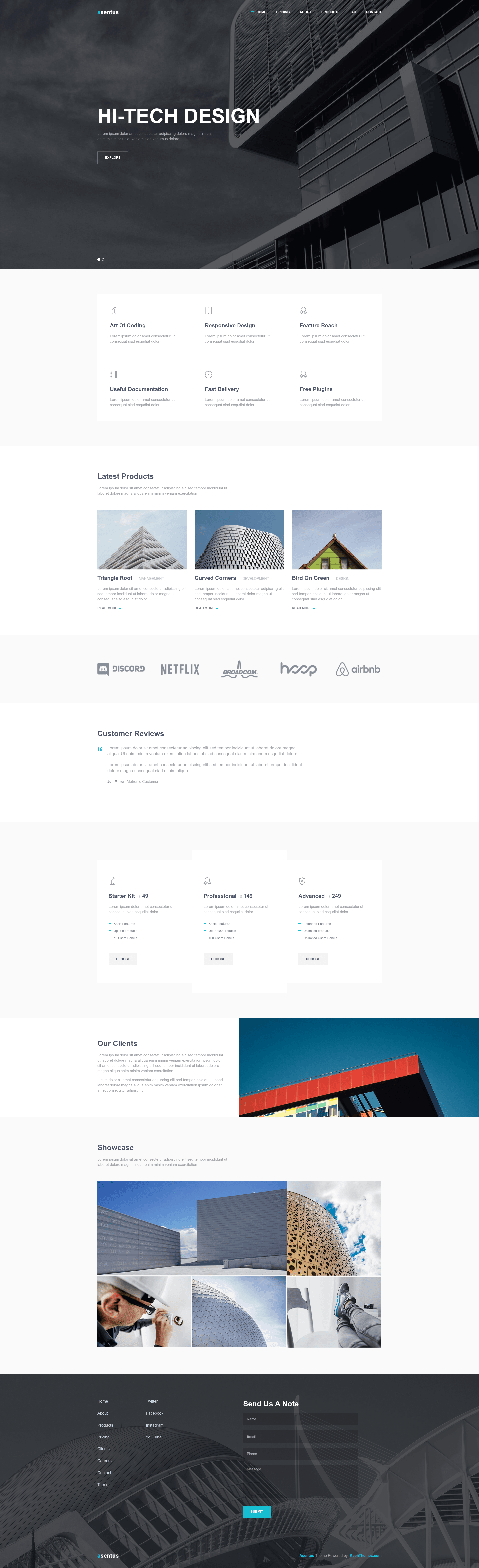screenshot of Asentus on template0.com