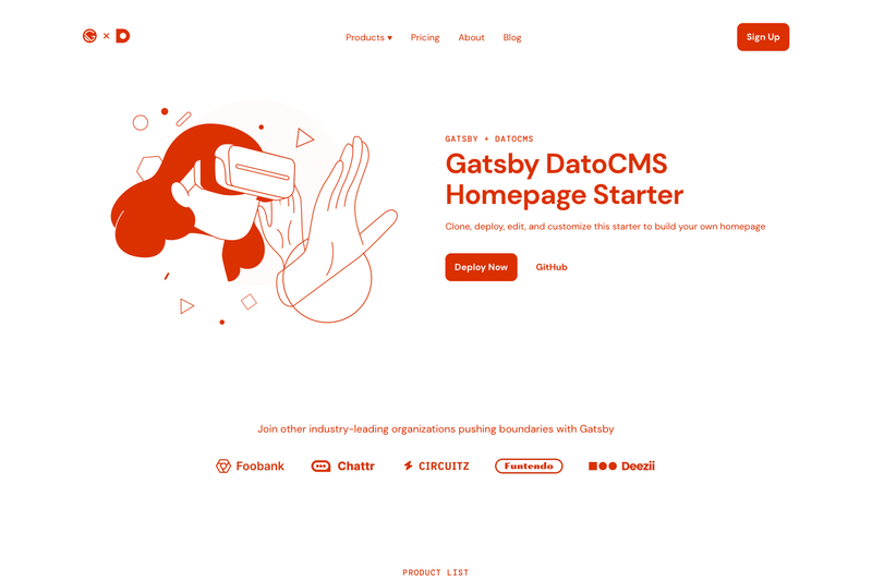 Image for Gatsby Starter DatoCMS Homepage on template0.com Image for Gatsby Starter DatoCMS Homepage on template0.com