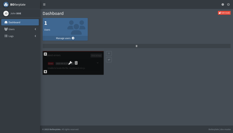 Image for Laravel AdminLTE 3 Boilerplate on template0.com Image for Laravel AdminLTE 3 Boilerplate on template0.com