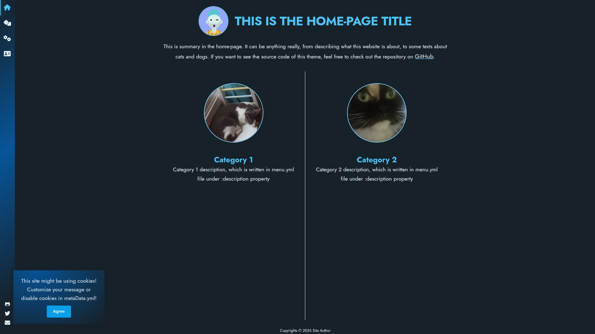 screenshot of minimal-categorized on template0.com