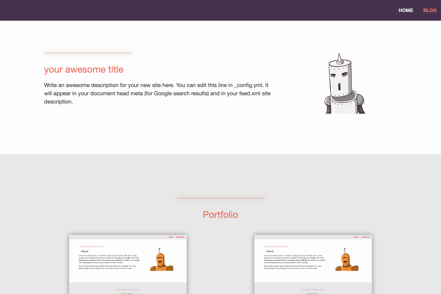 Jekyll Theme Experiment preview
