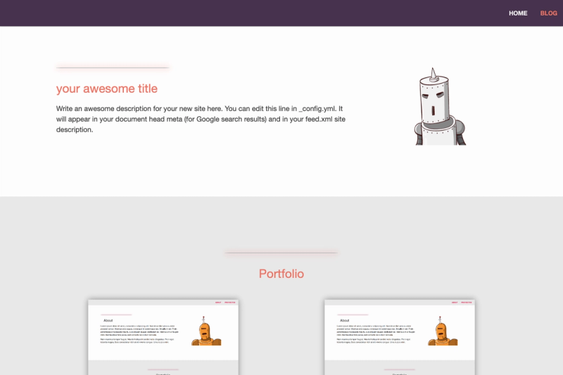 Image for Jekyll Theme Experiment on template0.com