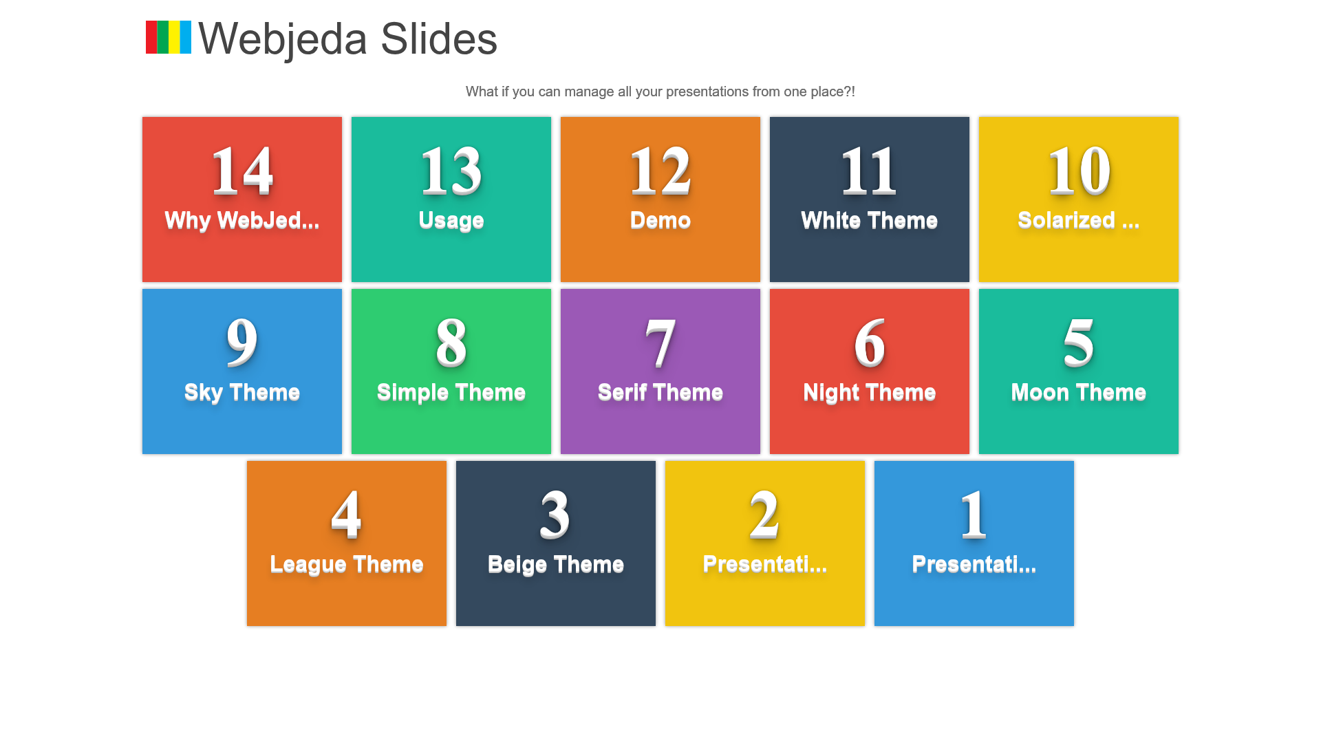 screenshot of Webjeda Slides on template0.com