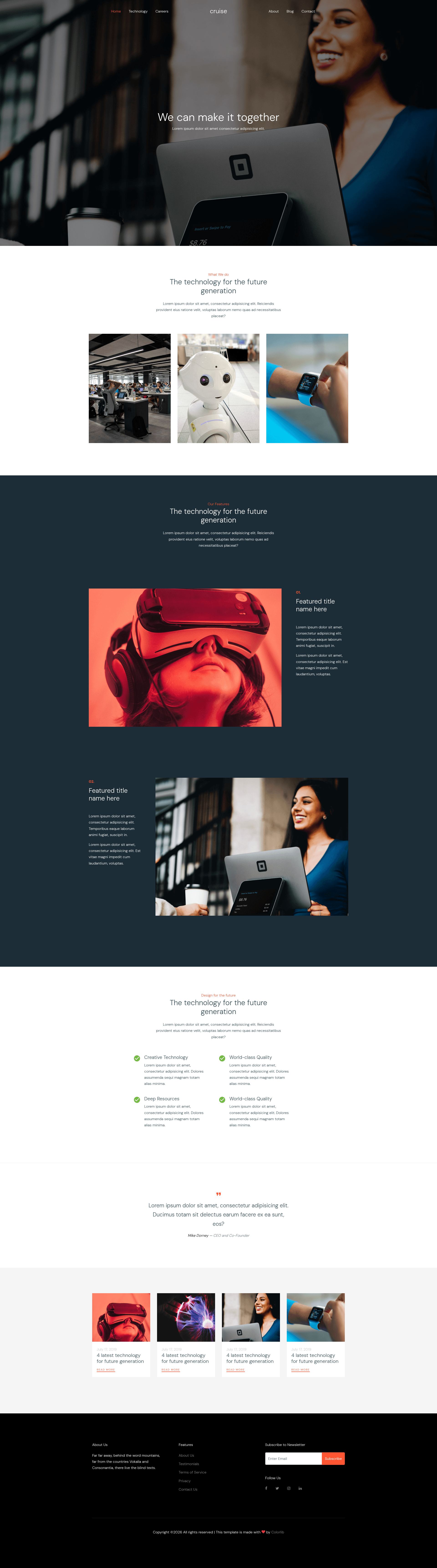 screenshot of Cruise – Free Bootstrap 4 HTML5 Business Website Template on template0.com
