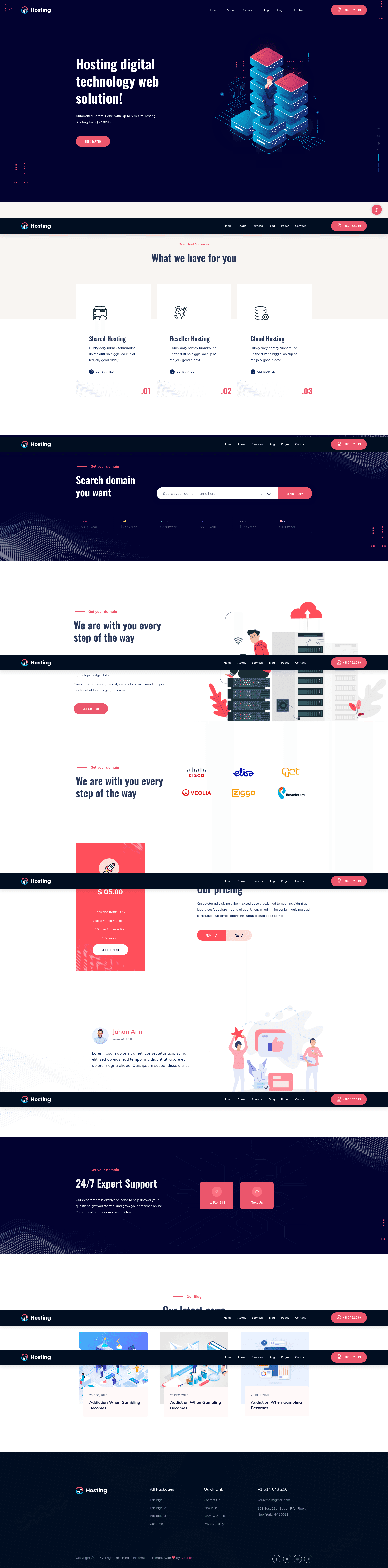 screenshot of WebHostingService on template0.com
