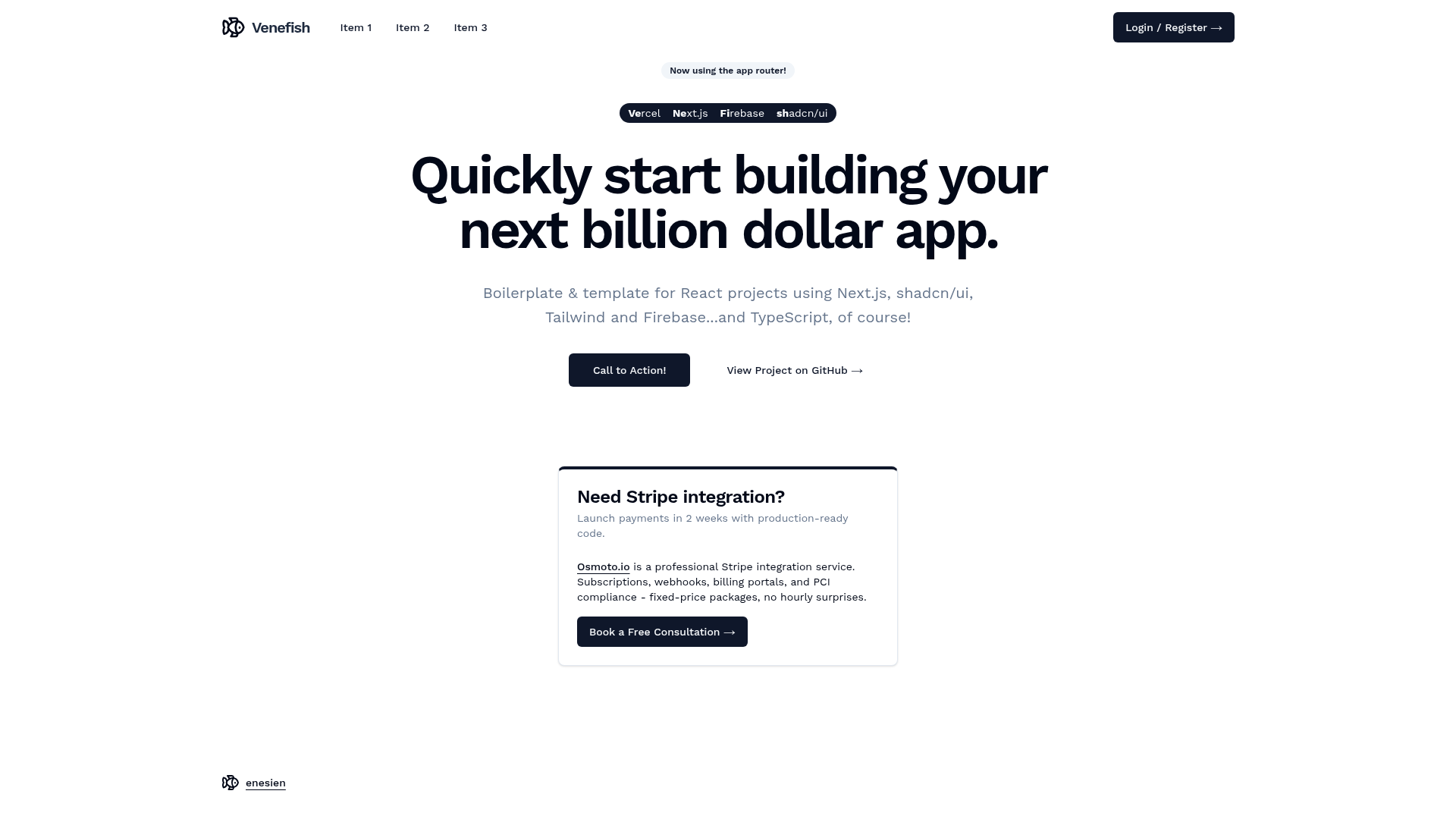screenshot of Venefish on template0.com