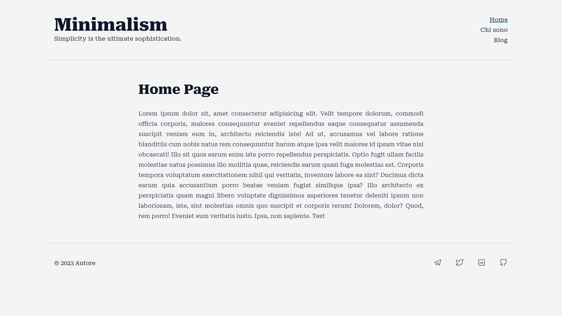 screenshot of Minimalism on template0.com