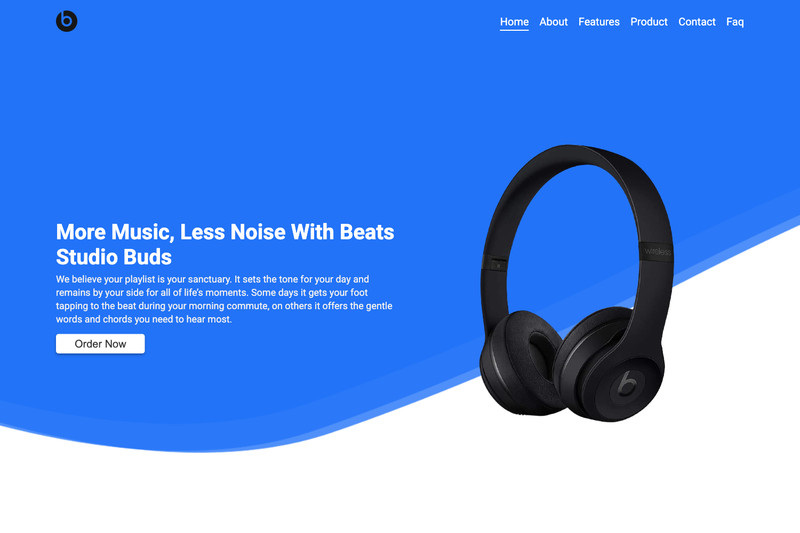 Image for Headphones Beats Landing Page on template0.com