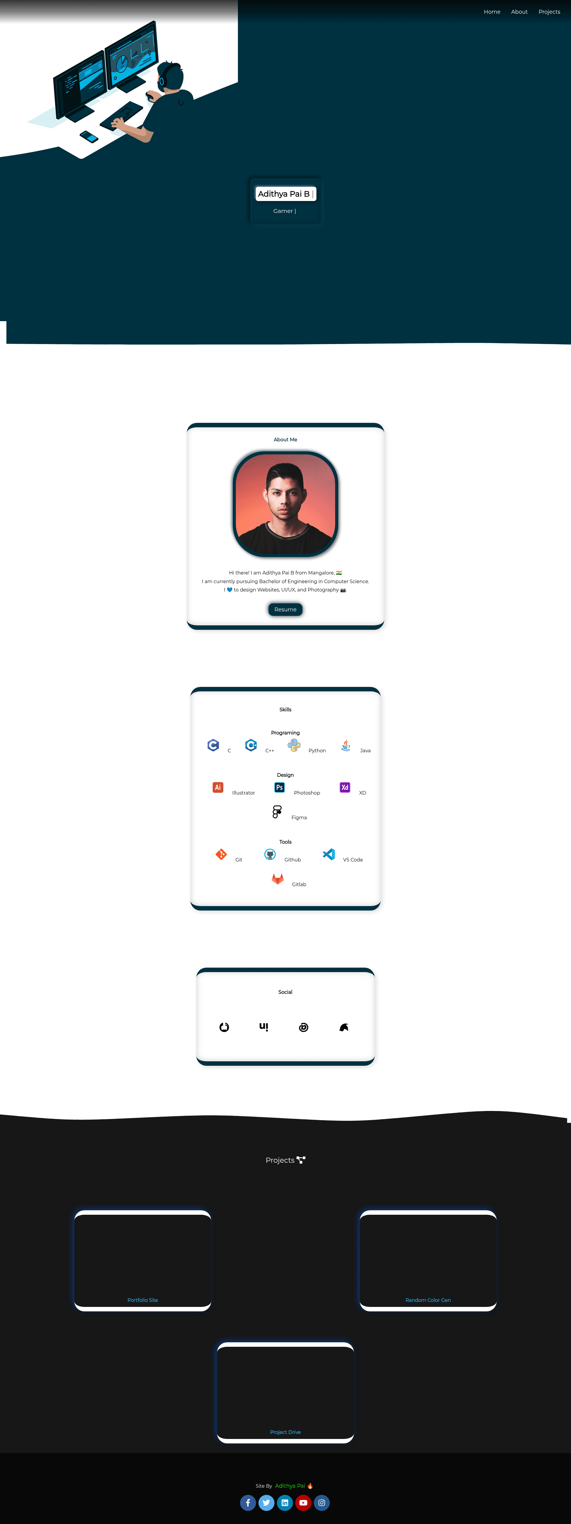 screenshot of Portfolio Template on template0.com