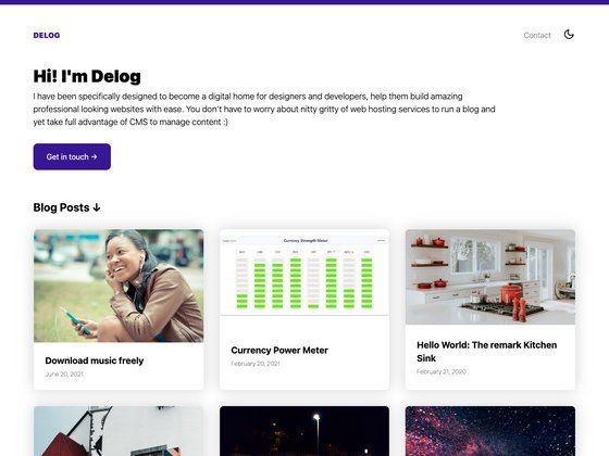 Image for Delog GatsbyJS on template0.com Image for Delog GatsbyJS on template0.com