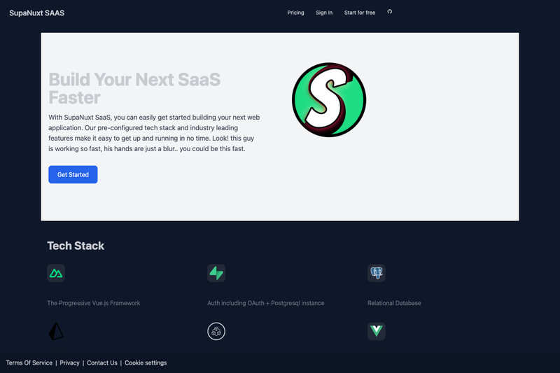 Image for SupaNuxt SaaS on template0.com Image for SupaNuxt SaaS on template0.com