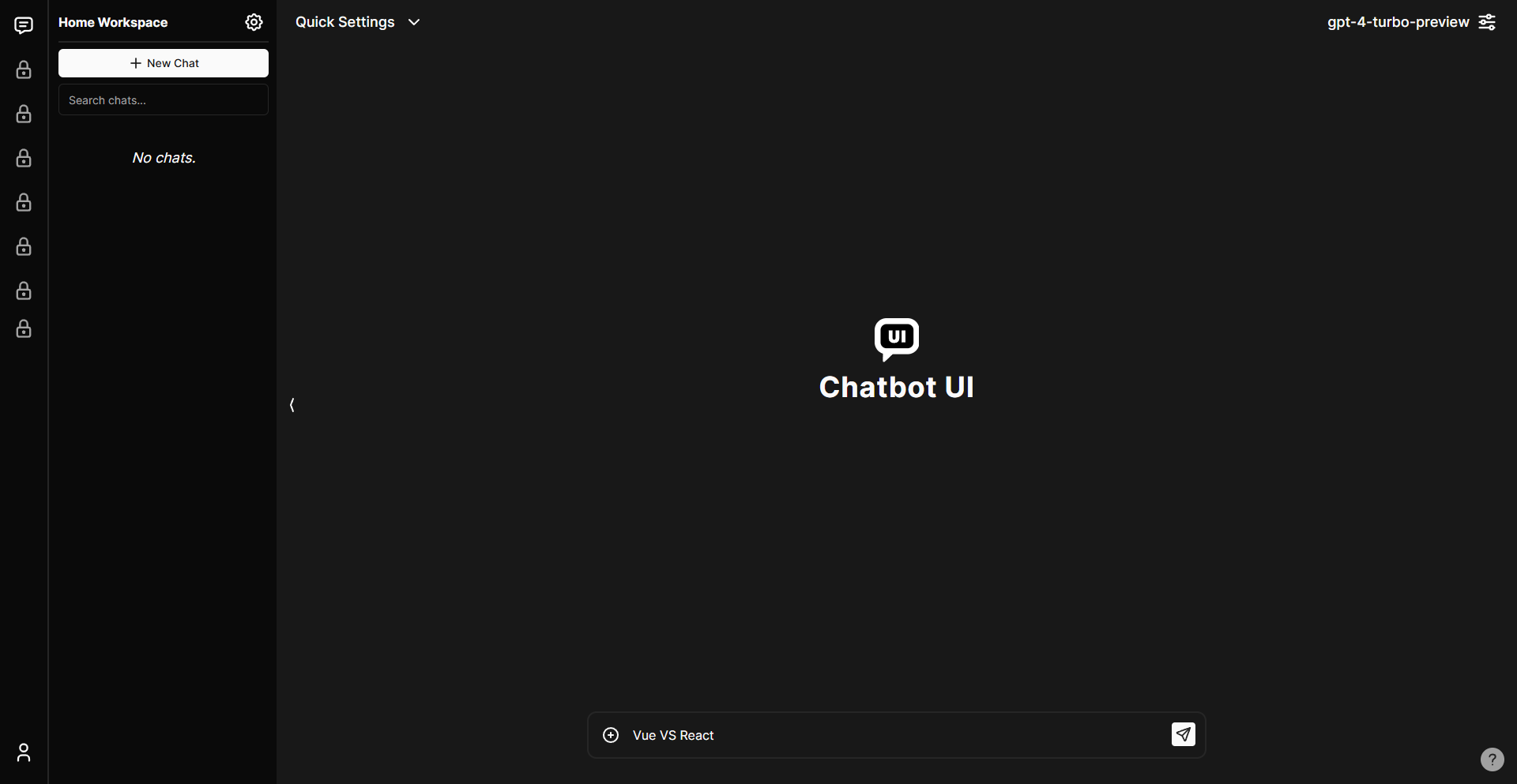 Chatbot UI preview