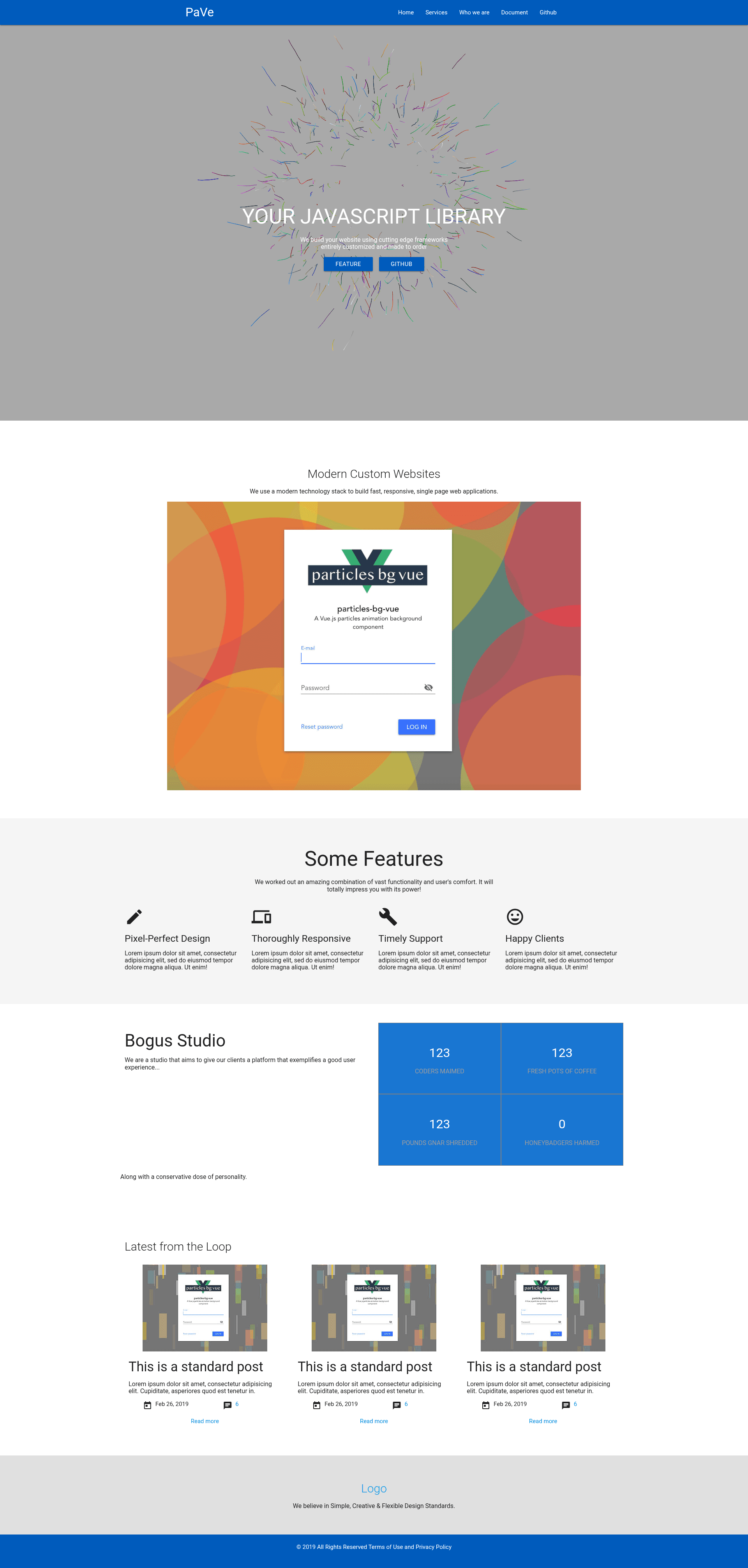 screenshot of cool-landing on template0.com