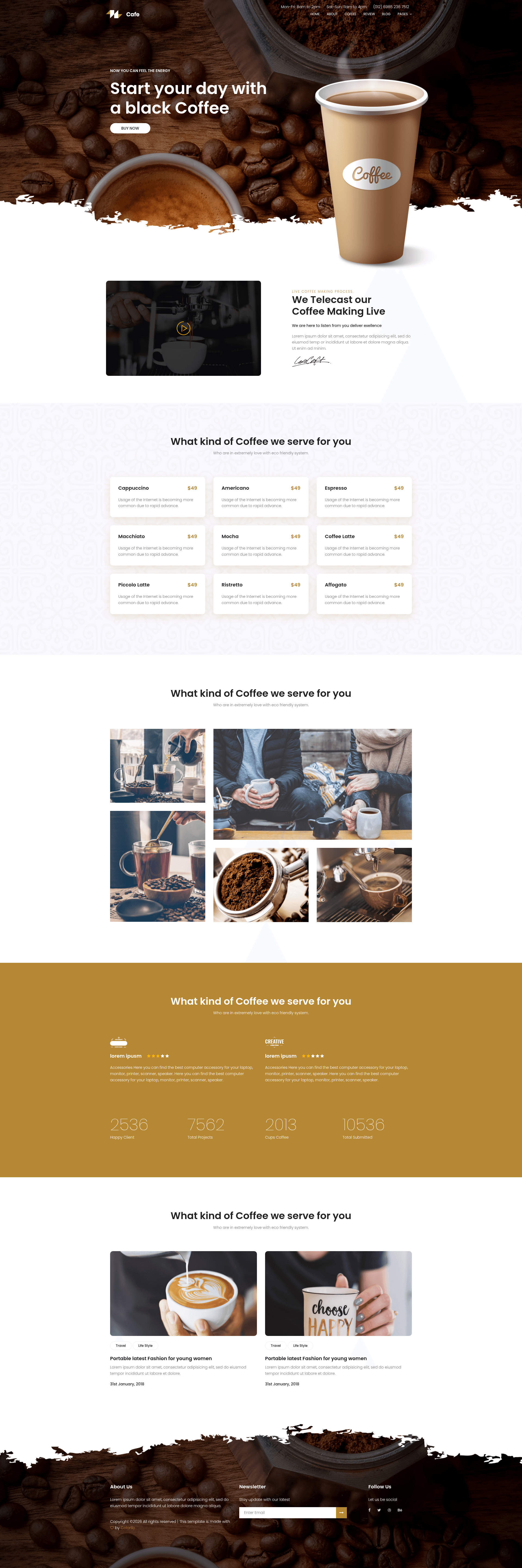 screenshot of Coffee on template0.com