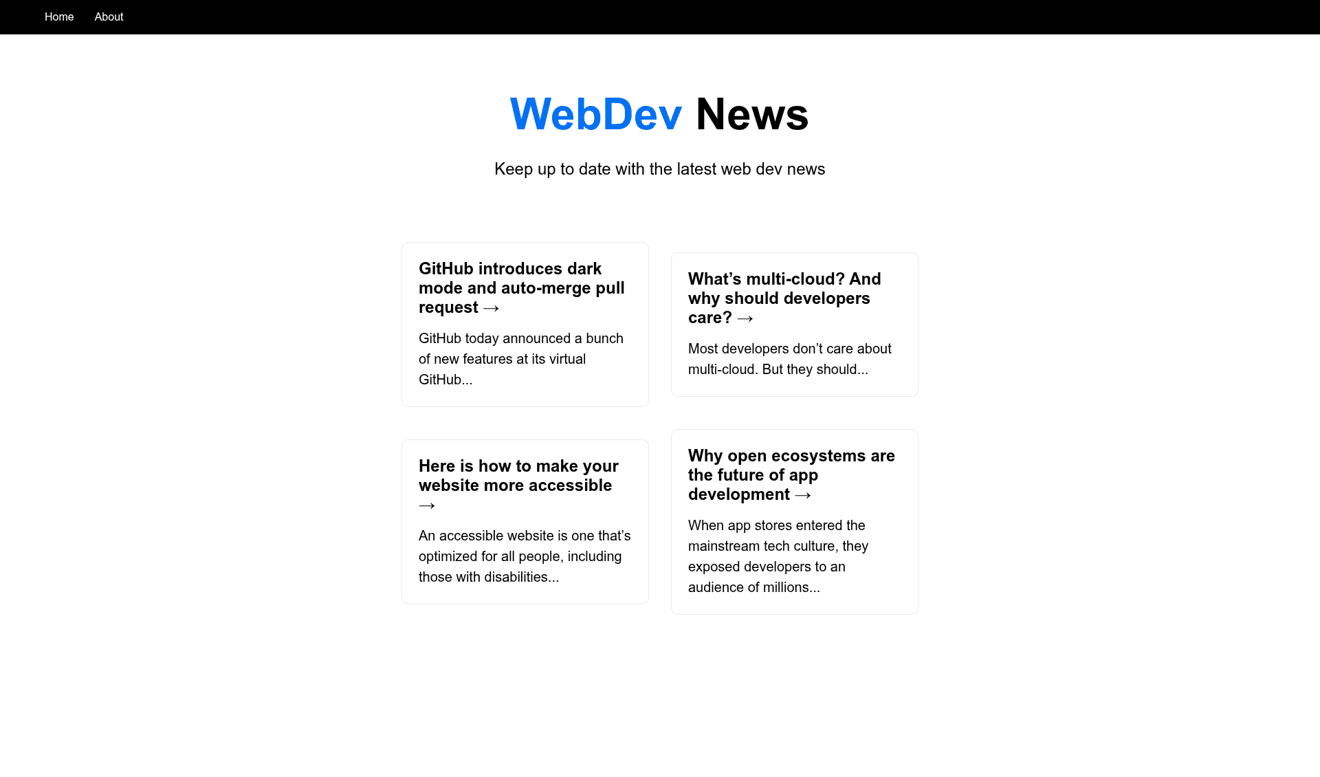screenshot of First NextJS on template0.com