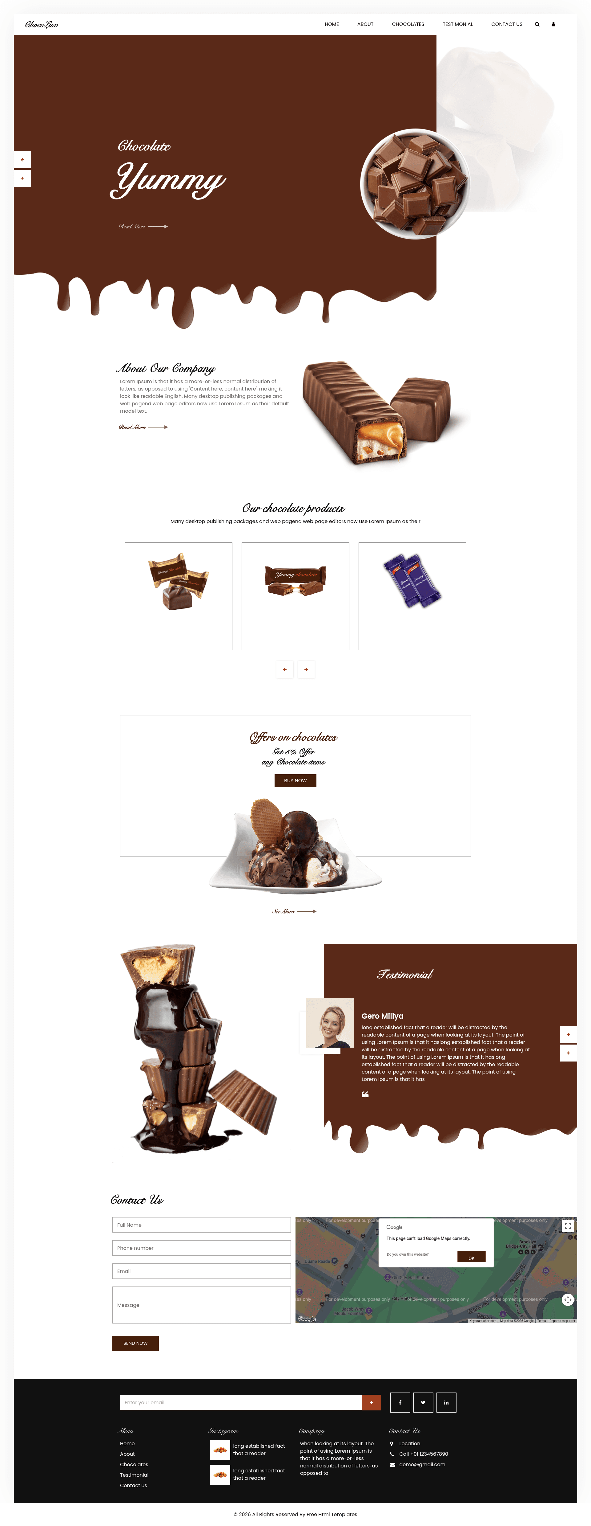 screenshot of Chocolux on template0.com