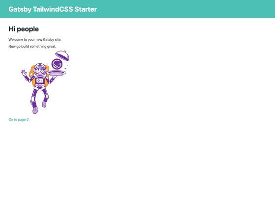 Image for Gatsby's Tailwind SASS Starter on template0.com