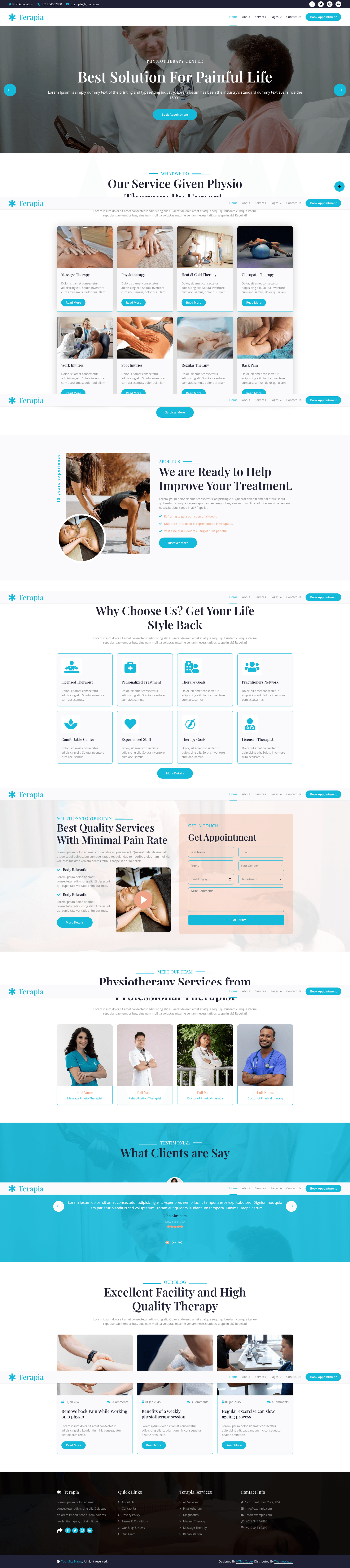 screenshot of Terapia – Free Bootstrap 5 HTML5 Fitness Website Template on template0.com