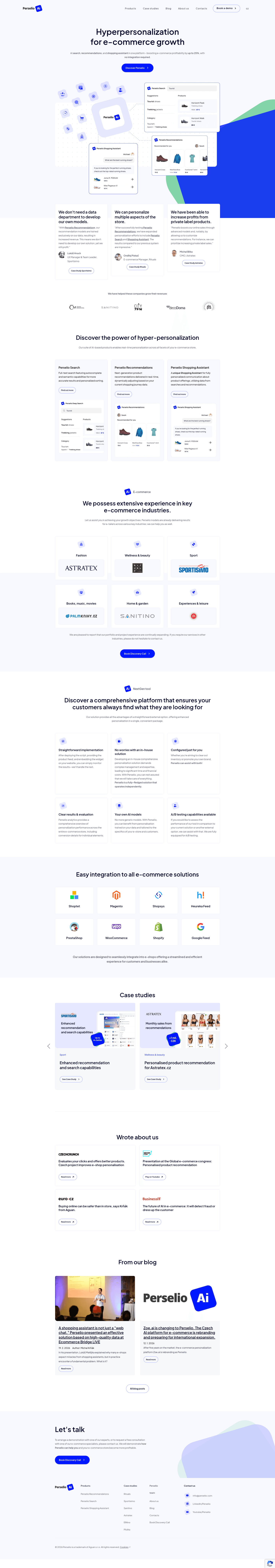 screenshot of Fast AI Zoe Demo on template0.com