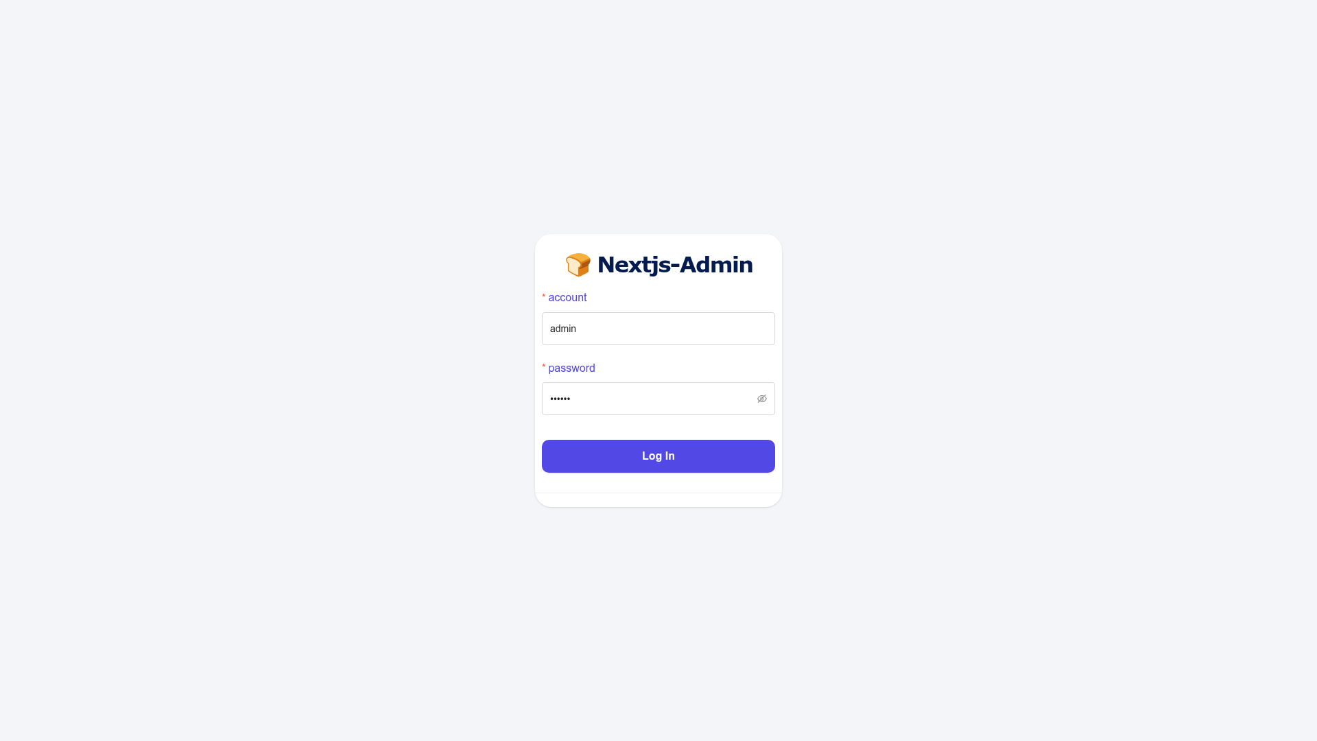 screenshot of Next.js Admin Lite Template on template0.com