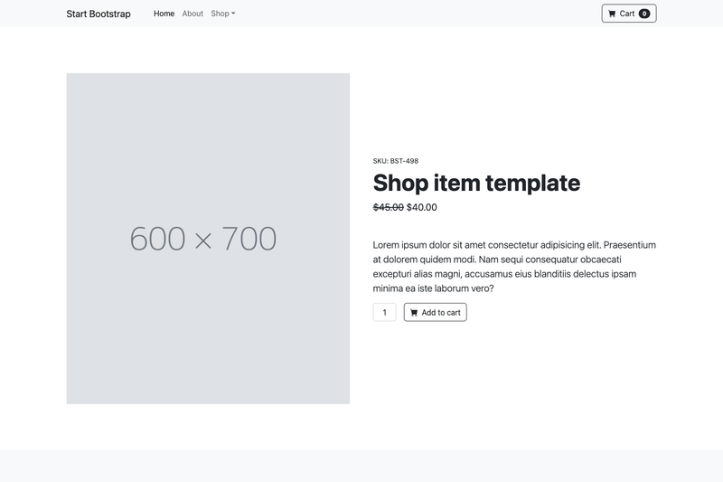 Image for Start Bootstrap Shop Item on template0.com Image for Start Bootstrap Shop Item on template0.com