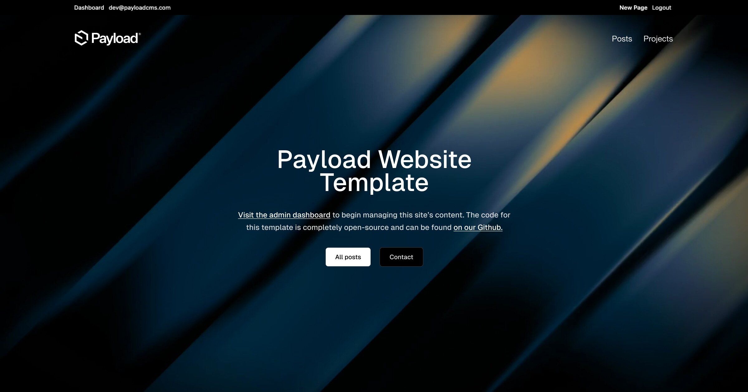 Payload Website Template preview