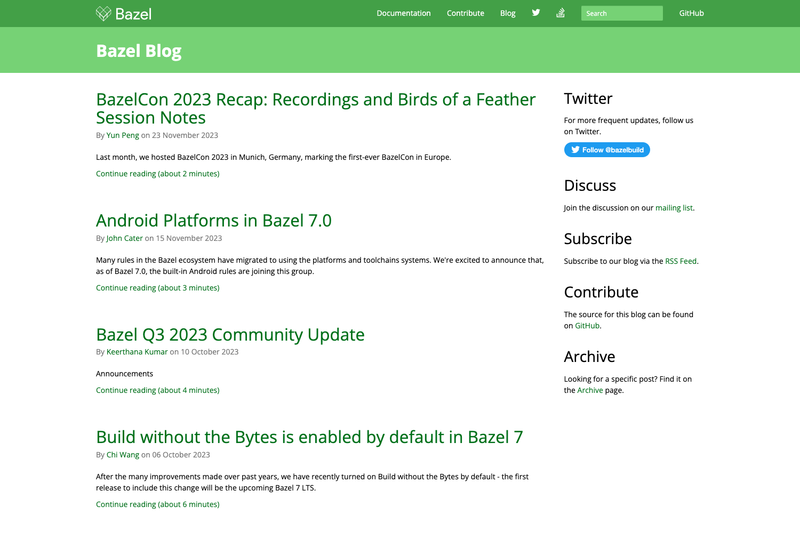 Image for Bazel Blog on template0.com Image for Bazel Blog on template0.com