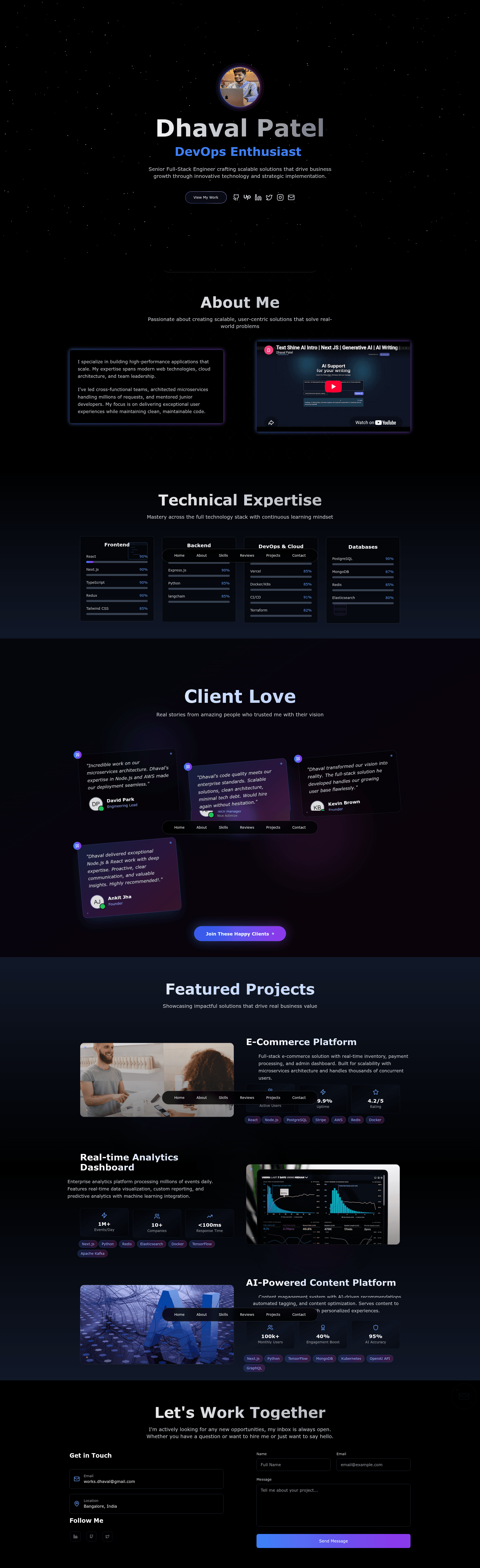 screenshot of dev-portfolio on template0.com