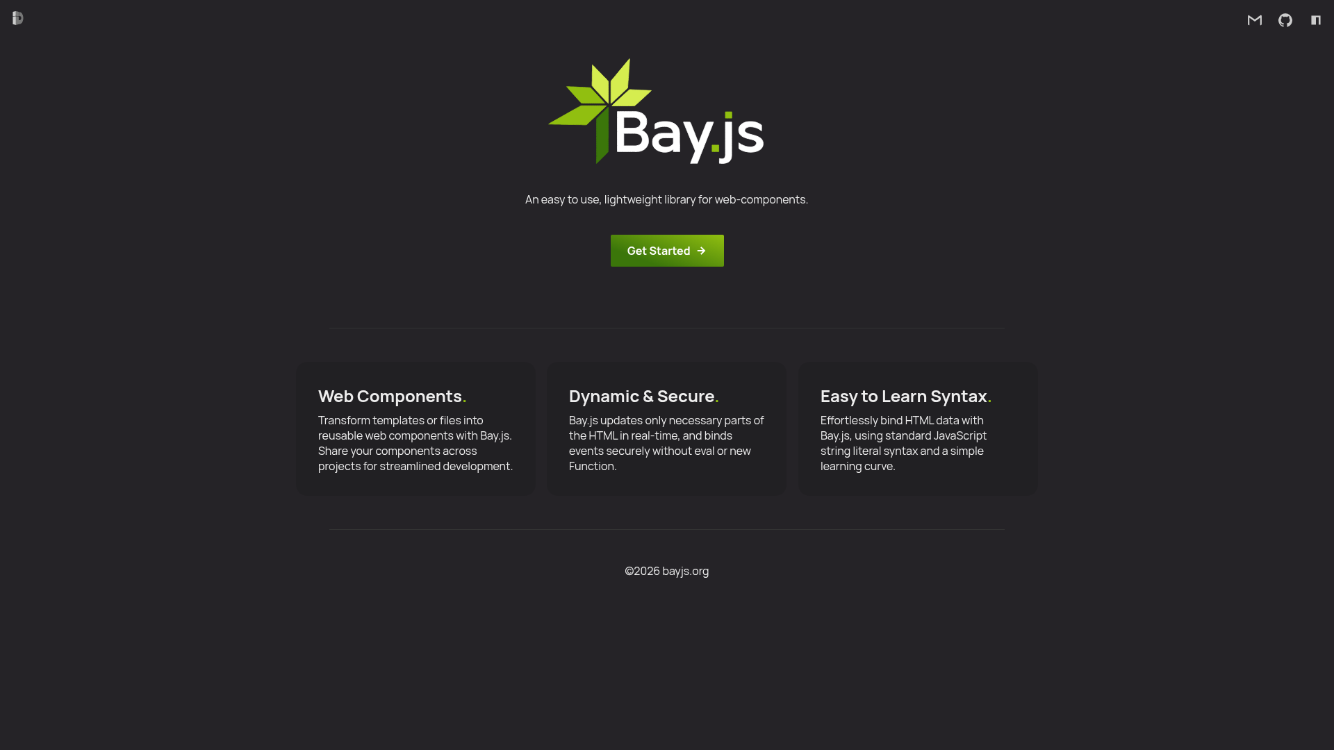 screenshot of bay.js on template0.com