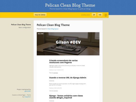 Image for Pelican Clean Blog on template0.com Image for Pelican Clean Blog on template0.com