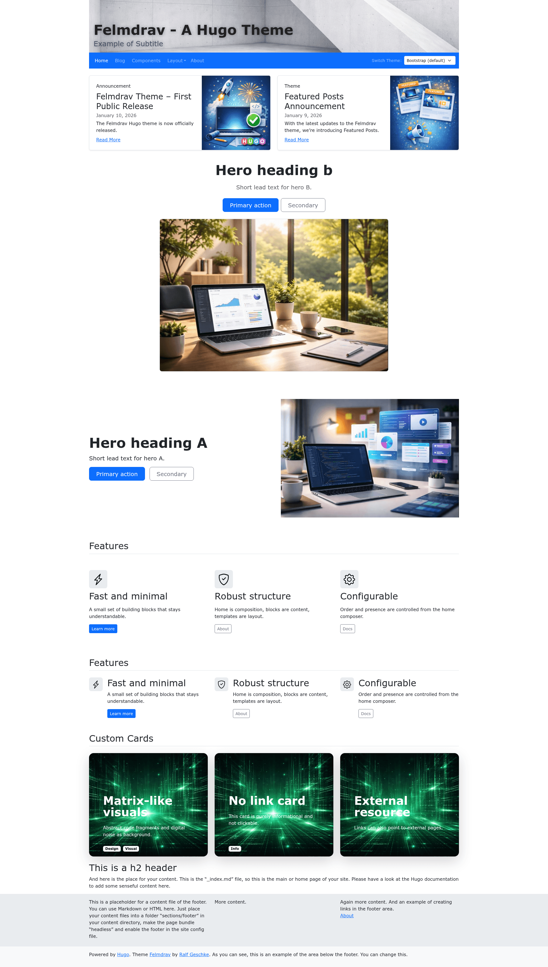 screenshot of Felmdrav on template0.com