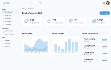 Image for Murked Admin(dashboard vue template) on template0.com