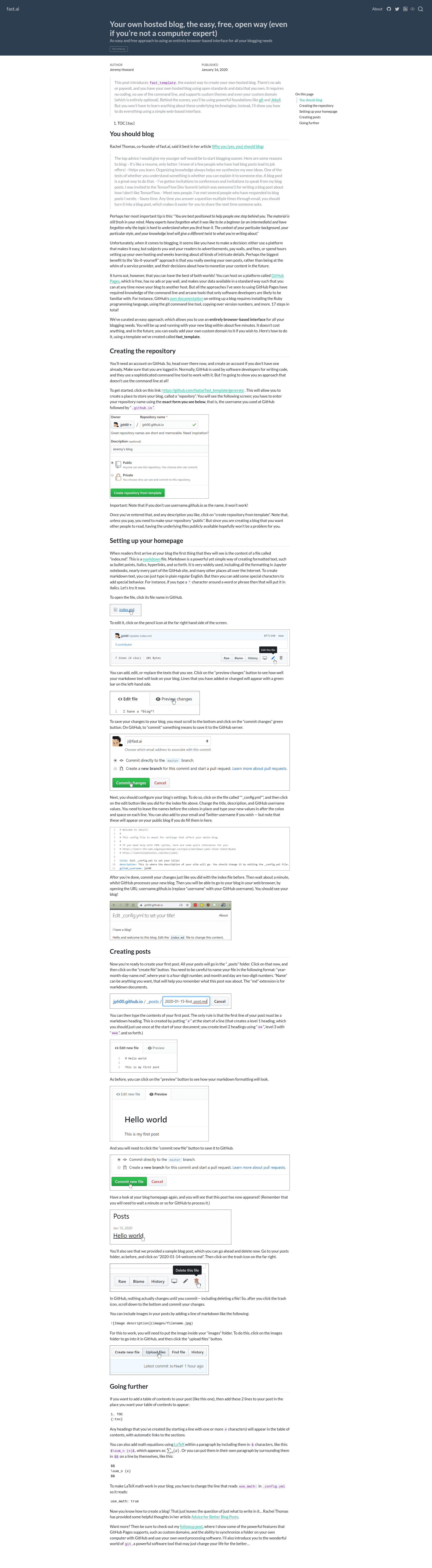 screenshot of Fast_template on template0.com