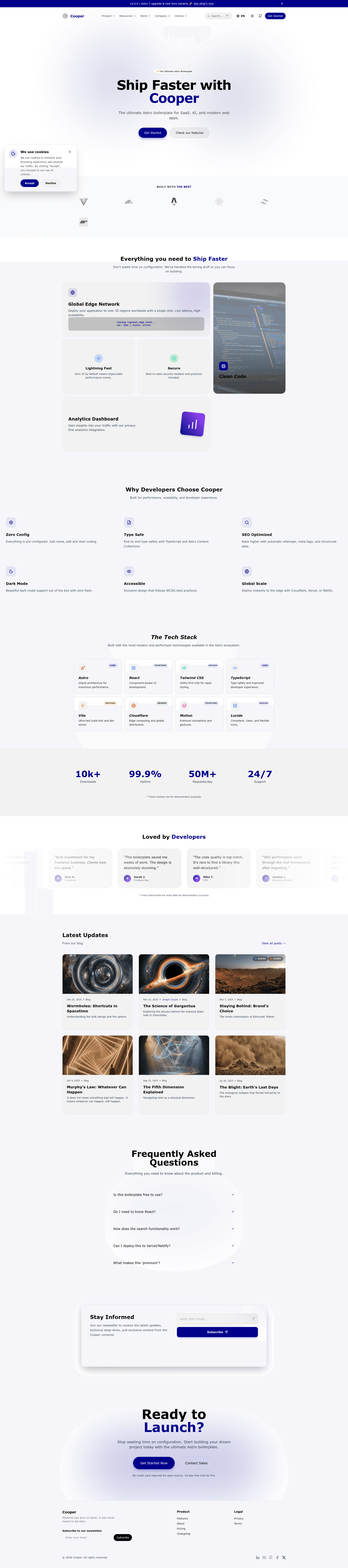 screenshot of Cooper on template0.com