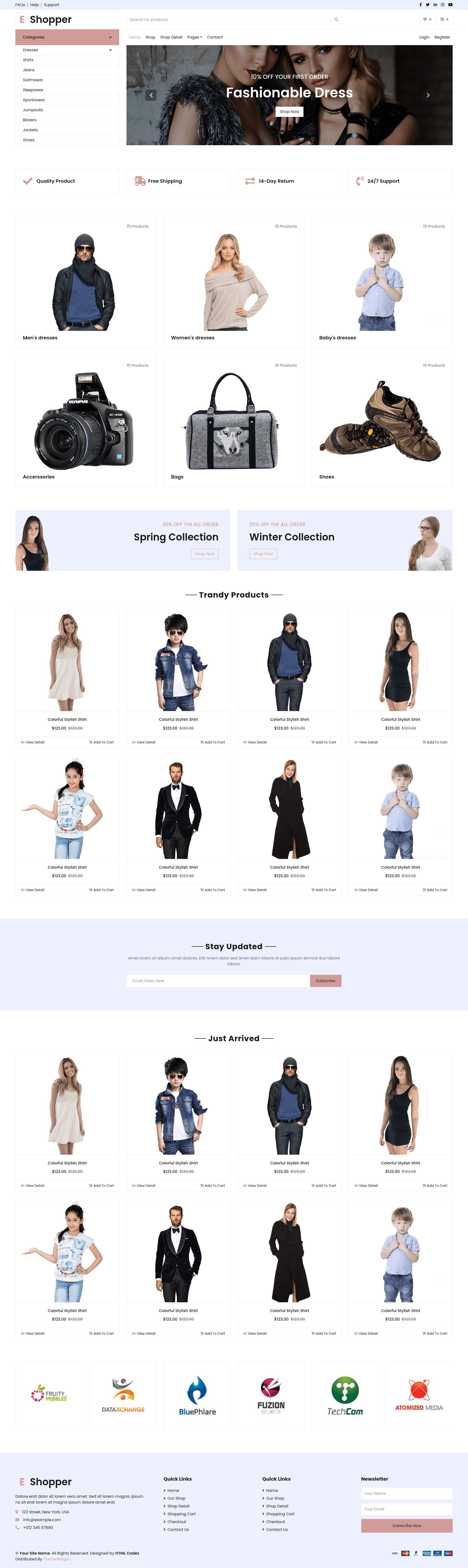 screenshot of Eshopper on template0.com