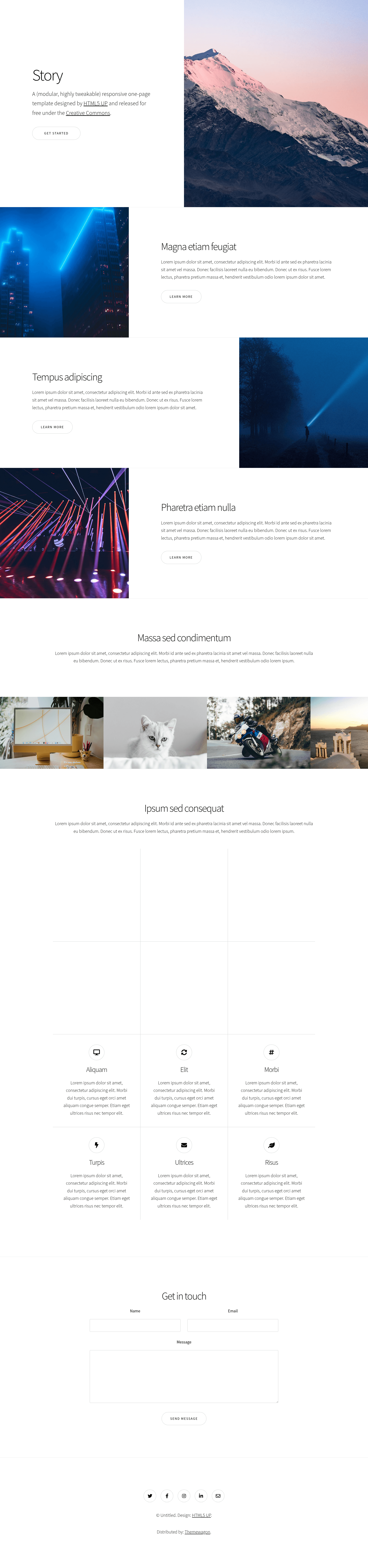 screenshot of Story – Responsive One Page Lightweight Multipurpose Template on template0.com