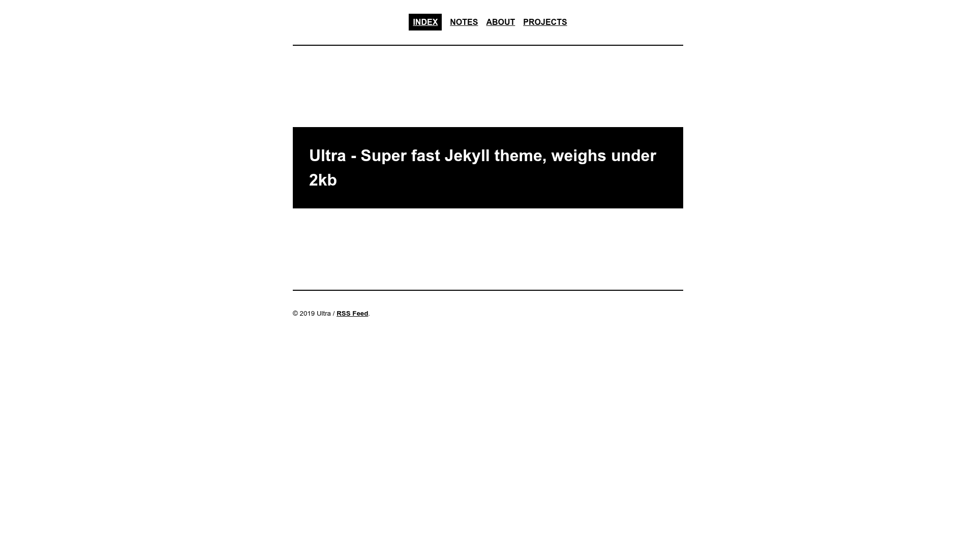 screenshot of Ultra on template0.com