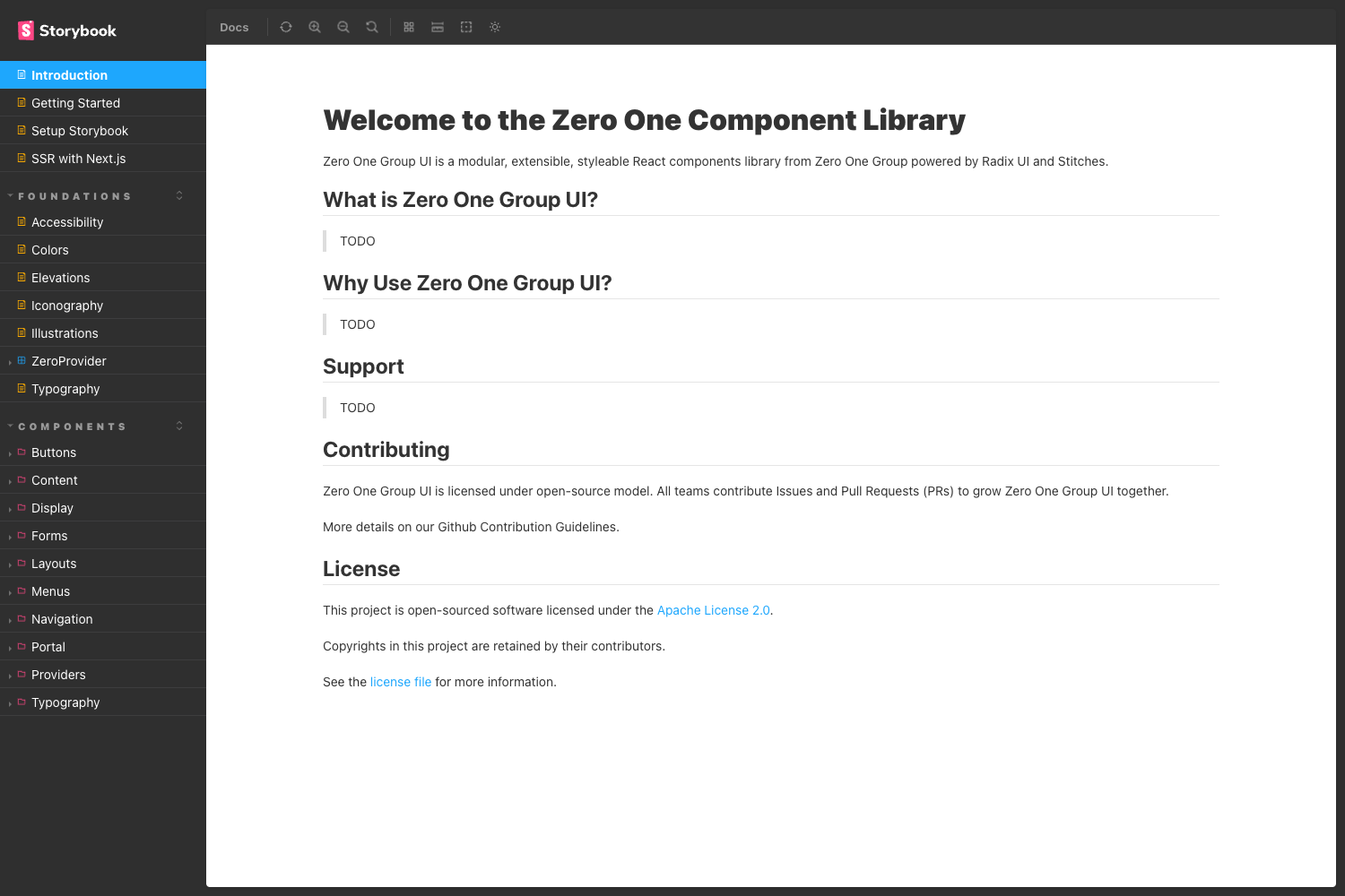 Zero One Group UI preview