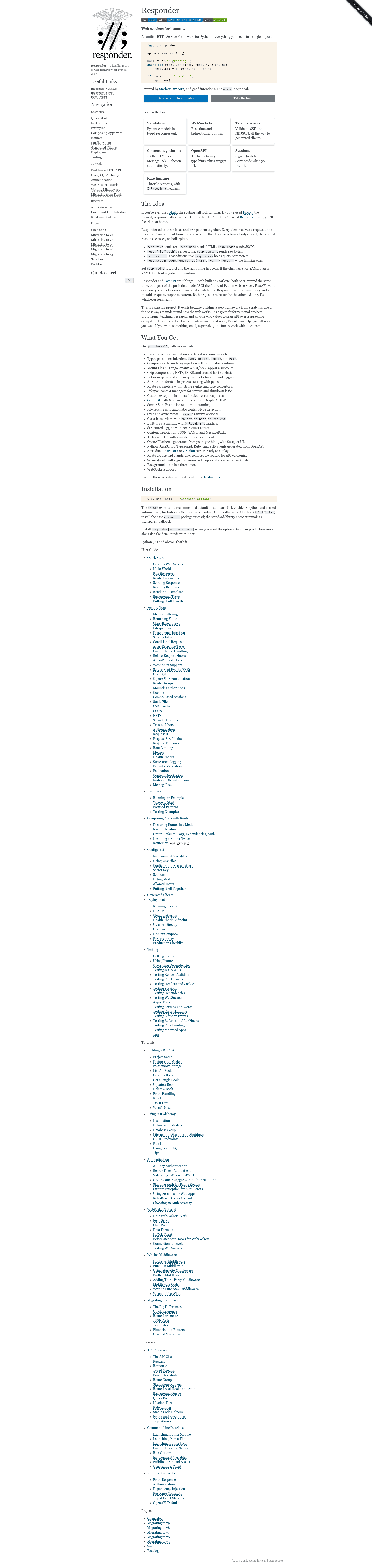 screenshot of Responder on template0.com
