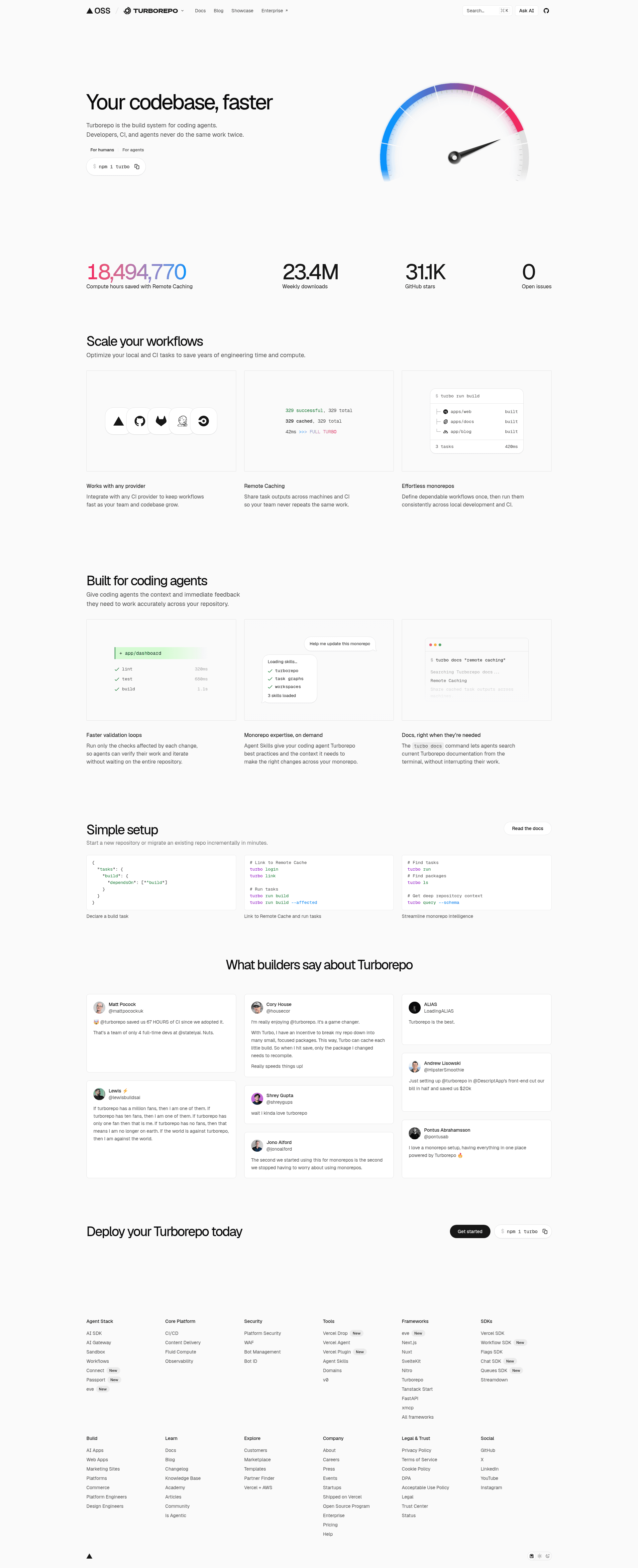 screenshot of Turborepo React Native Starter on template0.com