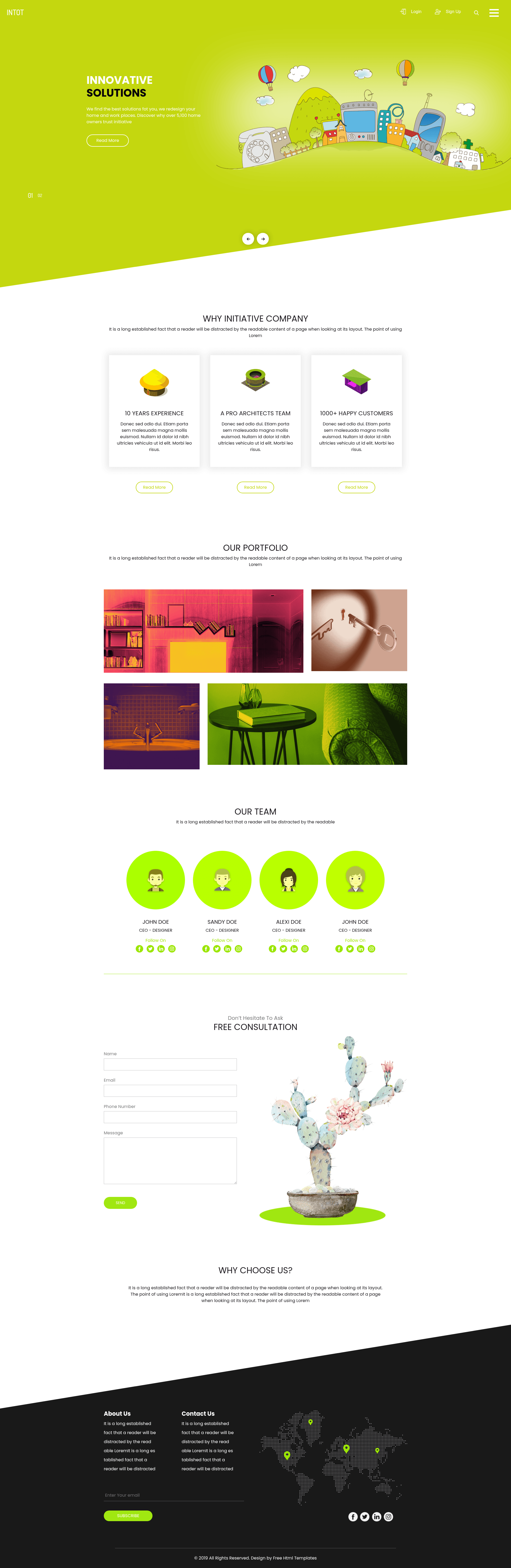 screenshot of Intot on template0.com