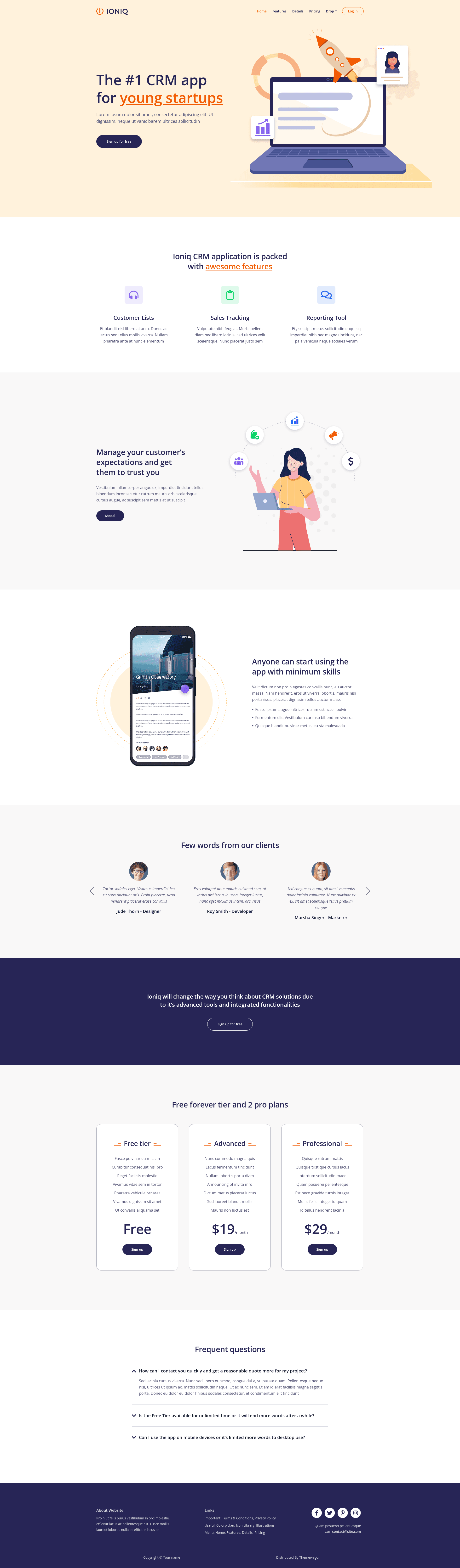 screenshot of Ioniq – Free Bootstrap 5 Business Website Template on template0.com