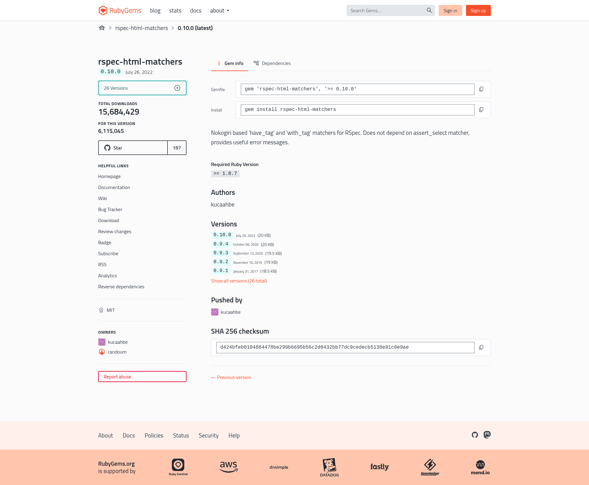 screenshot of rspec-html-matchers on template0.com