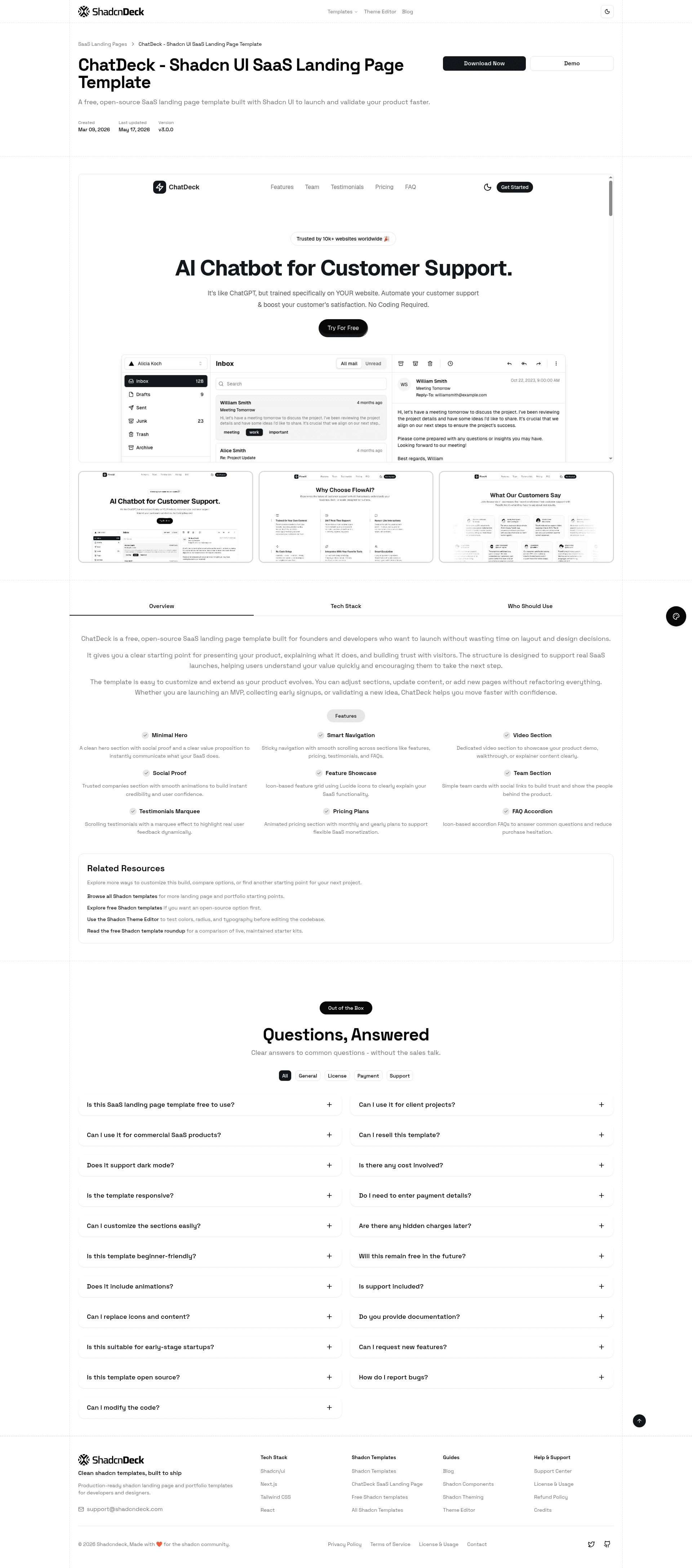 screenshot of ChatDeck on template0.com
