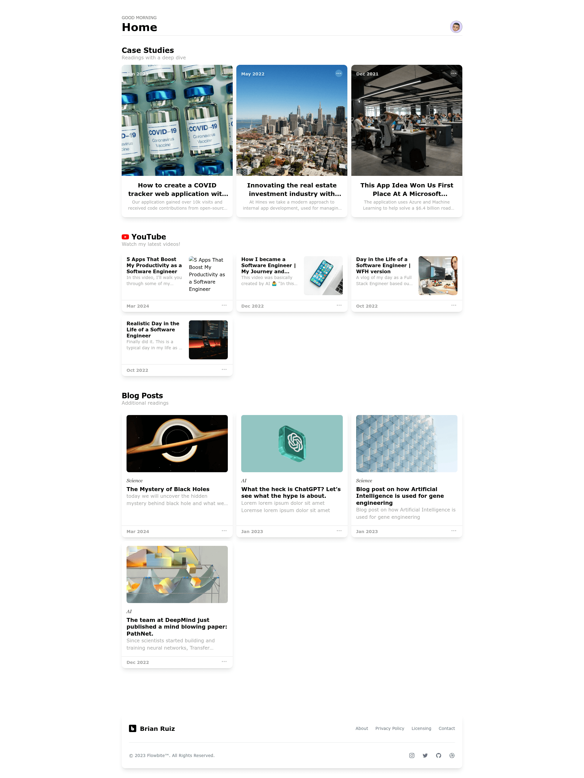 screenshot of Next Notion Portfolio on template0.com