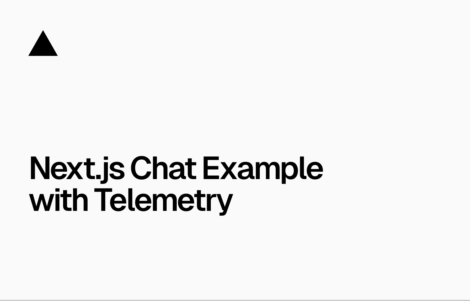 Next.js Chat Example with Telemetry preview