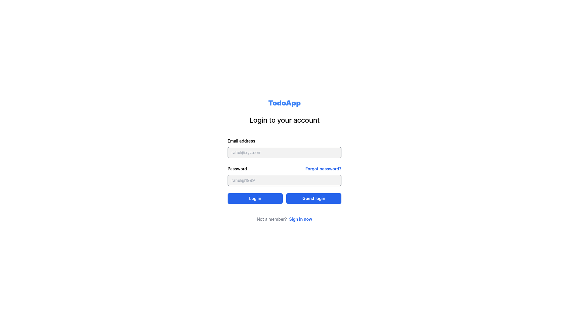 screenshot of TodoApp on template0.com