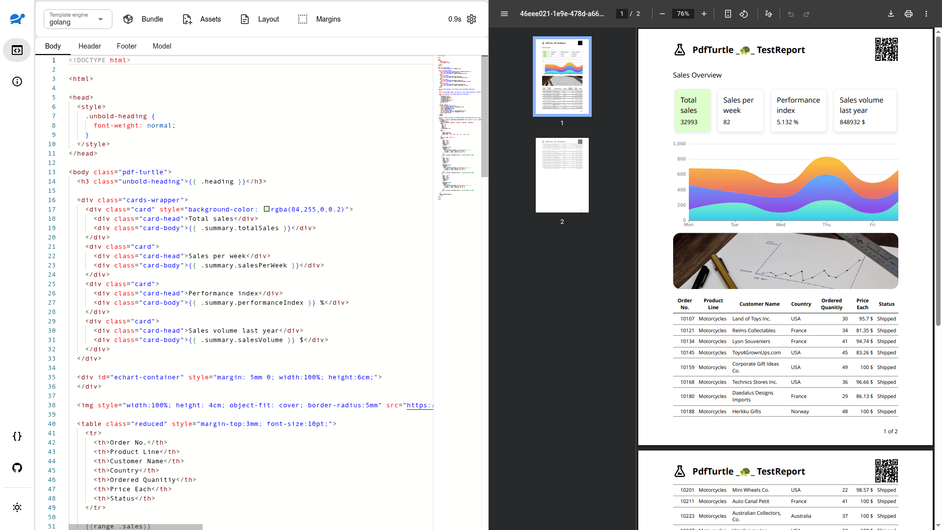 screenshot of PdfTurtle on template0.com